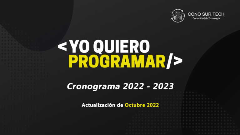 #YoQuieroProgramar | Cronograma 2022 - 2023