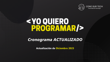 #YoQuieroProgramar | Cronograma ACTUALIZADO